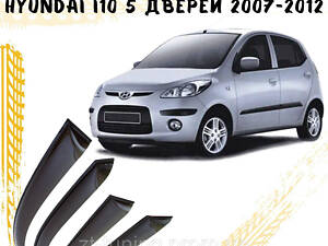 Дефлекторы окон Hyundai i10 Хюндай Ай-10 5d 2007-2012 ветровики