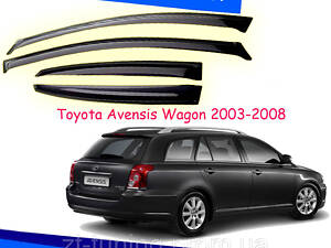 Дефлекторы окон Toyota Avensis Wagon Тойота Авенсис Универсал 2003-2008 ветровики