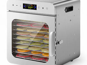 Дегидратор сушки овощных фруктов 400 Вт с 10 секциями из нержавейки для приготовления сухофруктов и овощных