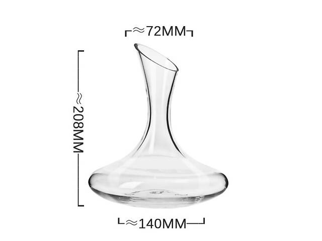 Декантер RESTEQ 1 л — елегантний графін для вина та напоїв із міцного скла, 1000 мл - Фото 4