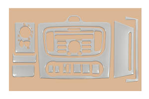 Декор на панель (12 деталей) Алюминий для Ford Focus II 2008-2011 гг