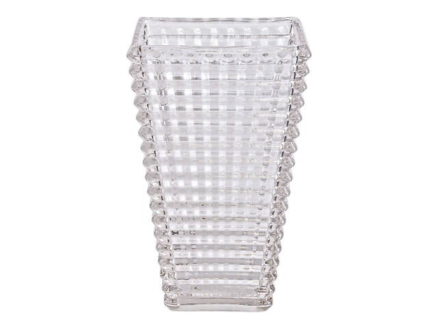 Декор скляної вази прямокутної форми 16 x 12 x 27 см Ваза для квітів - Фото 2