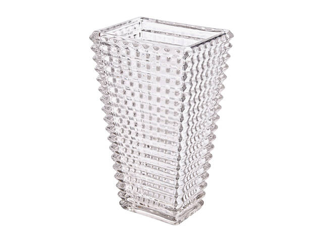 Декор скляної вази прямокутної форми 16 x 12 x 27 см Ваза для квітів - Фото 3