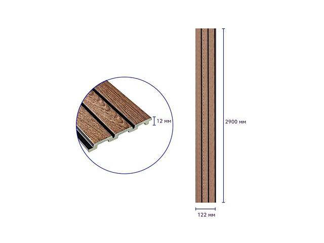 Декоративная PS рейка Sticker Wall 122*2900*12мм (D) SW-00001739 - Фото 3