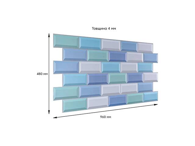 Декоративна ПВХ панель 960*480*4мм (D) SW-00001842 - Фото 3