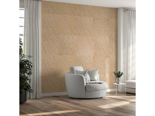 Декоративная ПВХ плита бежевый мрамор 600*600*3mm (S) SW-00001618 - Фото 6