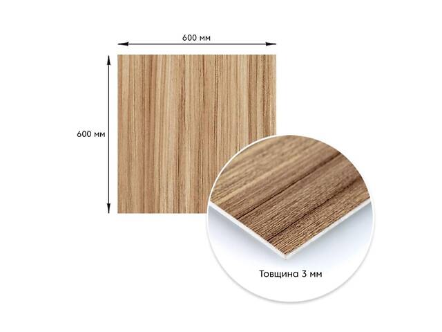 Декоративная ПВХ плита под дерево 600*600*3mm (S) SW-00001624 - Фото 3