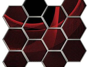 Декоративная ПВХ плитка на самоклейке соты 280х300х5мм, цена за 1 шт. (СПП-503) SW-00000667