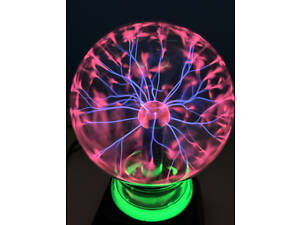Декоративный светильник, плазменный шар Тесла 'Plasma Magic Light Flash BIG Ball' 15 см, черный Color 3525