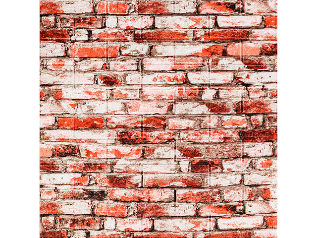 Декоративна 3D панель 700х770х4мм Червоно-біла цегла (341) SW-00000533 - Фото 1