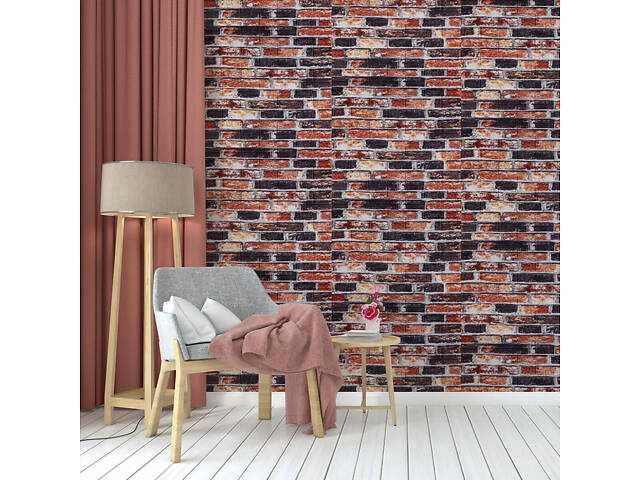 Декоративна 3D панель 700х770х5мм Сіро-синя Катеринославська цегла (048) SW-00000027 - Фото 5