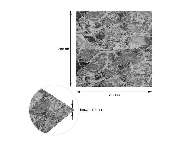 Декоративна 3D панель самоклейка 700х700х4мм Мармурова плитка (192) SW-00000529 - Фото 3