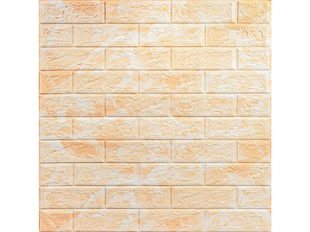 Декоративна 3D панель самоклейка 700х770х5мм Мармур бежевий(цегла) (062) SW-00000032 - Фото 1