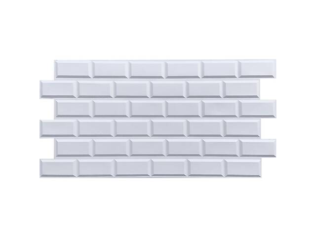 Декоративна ПВХ панель 960х480х4мм Біла клінкерна цегла SW-00001431 - Фото 1