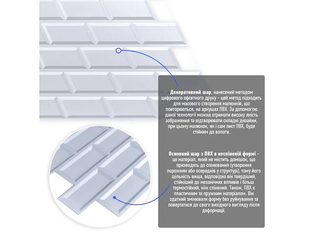 Декоративна ПВХ панель 960х480х4мм Біла клінкерна цегла SW-00001431 - Фото 2