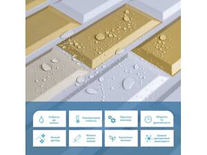 Декоративна ПВХ панель 960х480х4мм Біло-бежева клінкерна цегла SW-00001430