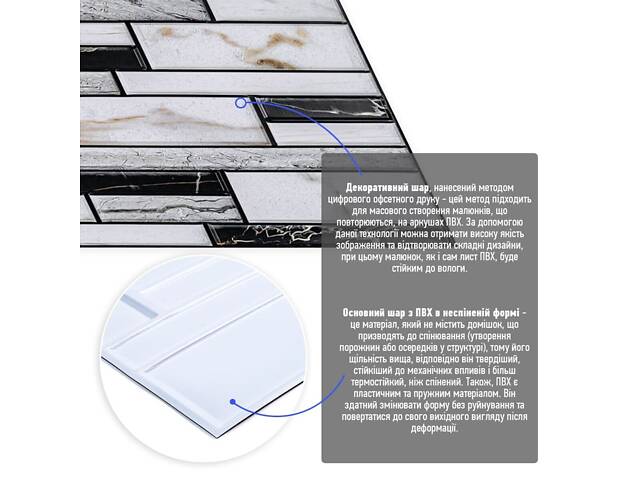 Декоративна ПВХ панель 960х480х4мм SW-00001776 - Фото 2