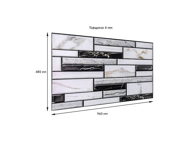 Декоративна ПВХ панель 960х480х4мм SW-00001776 - Фото 3