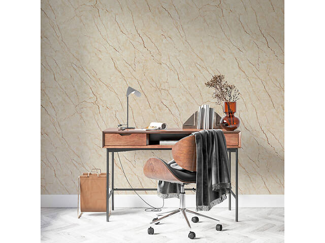 Декоративна ПВХ плита1,22м х 2,44м х 3мм Світло-бежевий мармур SW-00001408 - Фото 7