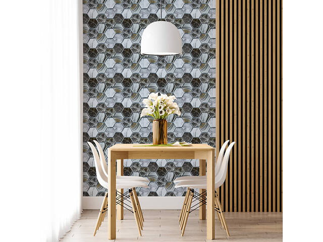 Декоративна ПВХ плитка на самоклейці 280х300х5мм Соти, ціна за 1 шт. (СПП-500) SW-00000524 - Фото 5