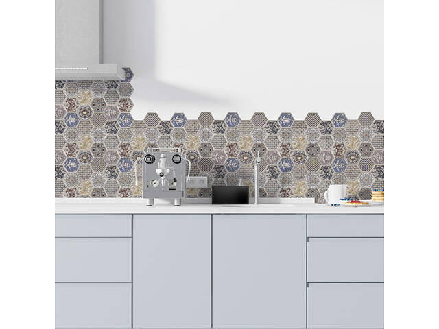 Декоративна ПВХ плитка на самоклейці 280х300х5мм Соти, ціна за 1 шт. (СПП-504) SW-00000673 - Фото 5