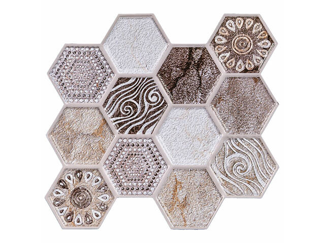 Декоративна ПВХ плитка на самоклейці 280х300х5мм Вінтажна , ціна за 1 шт. (СПП-507) SW-00001136 - Фото 1