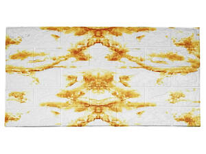 Декоративна 3D панель гнучка стінова, 10 шт., біло-коричнева, 70х77