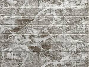 Декоративная 3D панель самоклейка 700x770x5мм Черный мрамор (кирпич)(061-5) SW-00000036