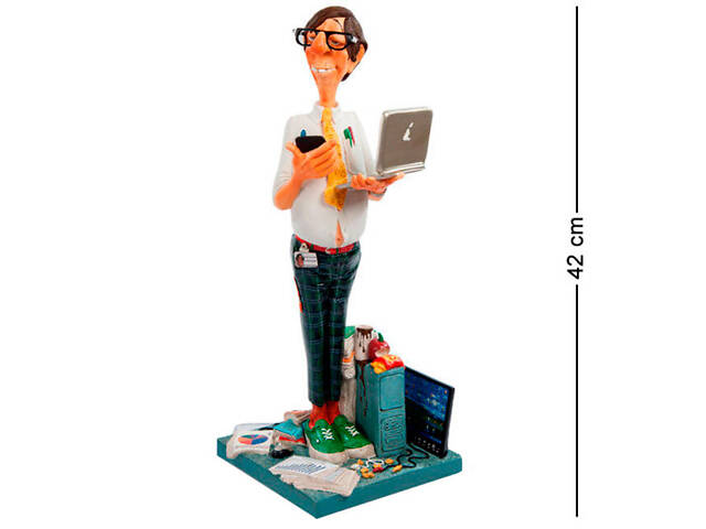 Декоративна велика Статуетка Програміст 42 см Guillermo Forchino AL31533 - Фото 1
