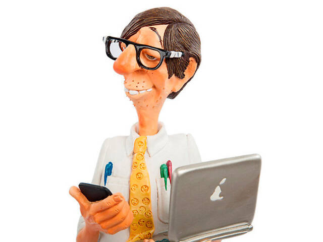 Декоративна велика Статуетка Програміст 42 см Guillermo Forchino AL31533 - Фото 5