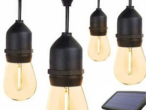 Декоративная гирлянда с солнечной панелью Ретро лампа SFK-13 Водонепроницаемые светодиодные лампы-гирлянда