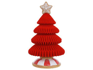 Декоративна пряникова Ялинка 18*18*31 см полістоун 1837-272