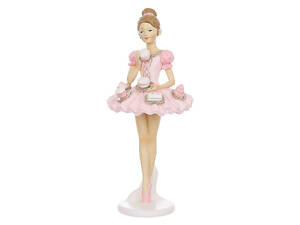 Декоративна статуетка Балерина з тістечками 23 см 1K07-742