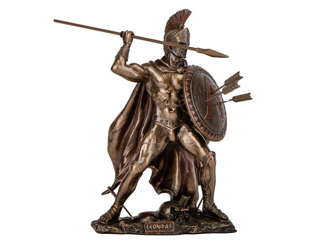 Декоративна статуетка Леонід спартанський цар з династії Агіадів Veronese 21х19 см Коричневий AL230015 - Фото 1