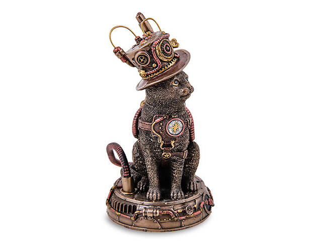 Декоративна статуетка Mr. Cat 17 см Veronese Коричневий AL230064 - Фото 4