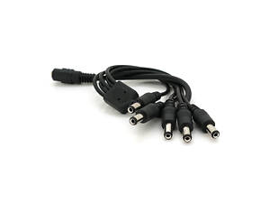 Ділитель живлення DC-F=>5xDC-M (D 5,5x2,5 мм) кабель завдовжки 40 см