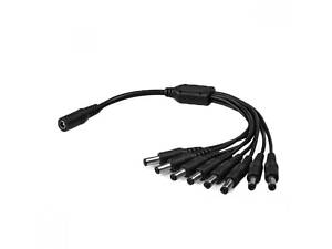 Делитель питания DC-F=>8xDC-M (D 5,5x2,1мм) кабель длиной 40см