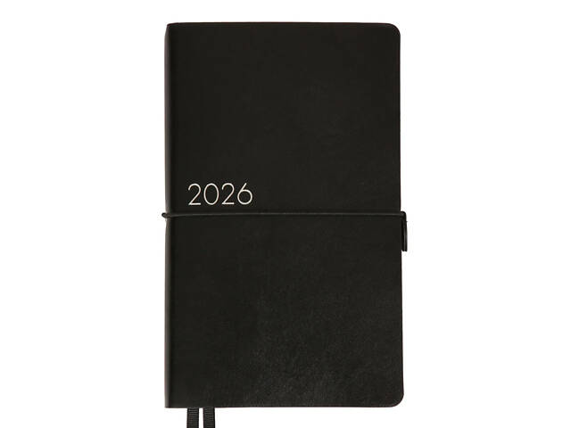 Діловий блокнот датований 2026 Leo Planner Glory 252632 12х20 см 352 сторінки чорний - Фото 1