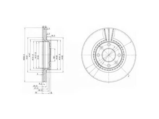 Delphi BG2625. Тормозной диск