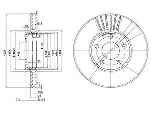 Delphi BG2745. Диск тормозной