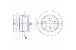 DELPHI BG3241 Диск гальмівний (задній) (к-кт 2шт) MB Vito (W638) 96- (280x10)