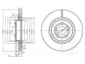 Delphi BG3914. Диск тормозной