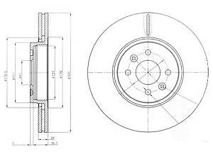 Delphi BG3929. Диск тормозной