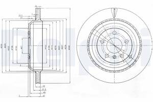 DELPHI BG4030 Диск тормозной (задний) (к-кт 2шт) MB GL-class (X164)/M-class (W164) 06- (330x22) (с покрытием) (вентильо