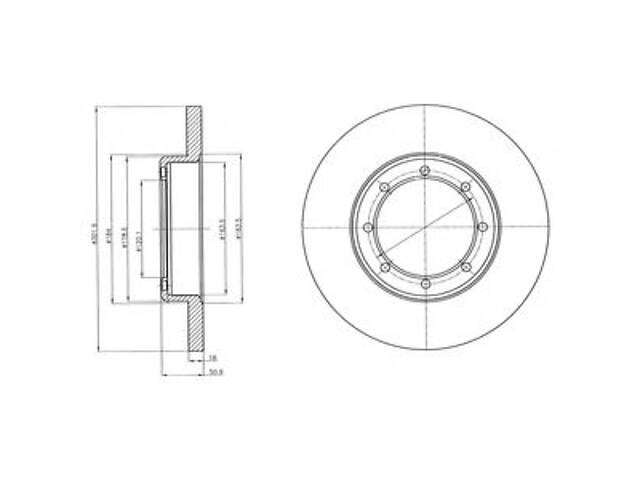 Delphi BG4344. Диск тормозной