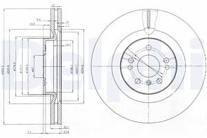 DELPHI BG9013 Диск тормозной (передний) MB M-class (W164)/R-class (W251) 05- (350x32)