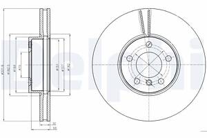 DELPHI BG9061 Диск тормозной (передний) BMW X5 (E70/F15) 07-/X6 (F16/F86) 10- (332x30) (с покрытием) (вентил.)