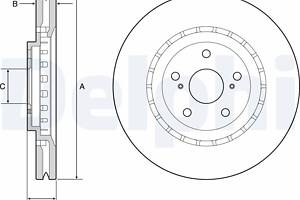 DELPHI BG9219C Диск гальмівний (передній) Lexus RX 08-15 (328x34)