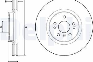 DELPHI BG9968 Диск тормозной (передний) MB M-class (W164) 05-11 (330x32)