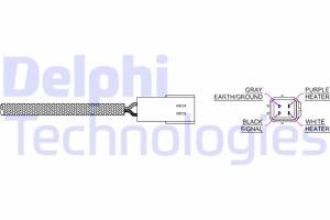 DELPHI ES20170-12B1 Лямбда зонд Hyundai Tucson/i30/Kia Ceed/Sportage 2.0 04-